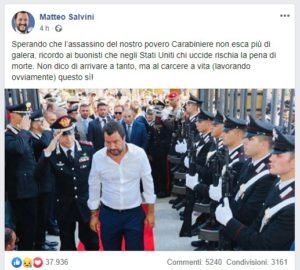 Salvini carabiniere
